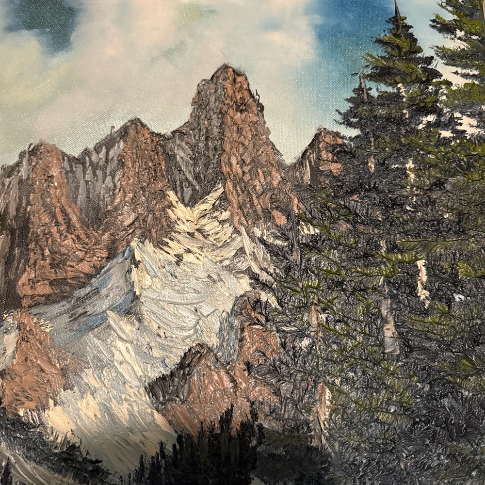 16 x 20 Acrylic Paint on Canvas Lamb One of a Kind Handmade Landscape - Picture 4 of 6